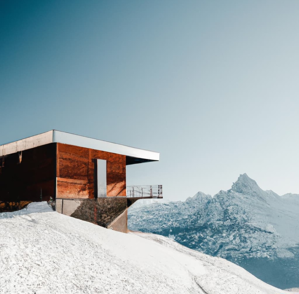 Villa de luxe minimaliste dans les Alpes